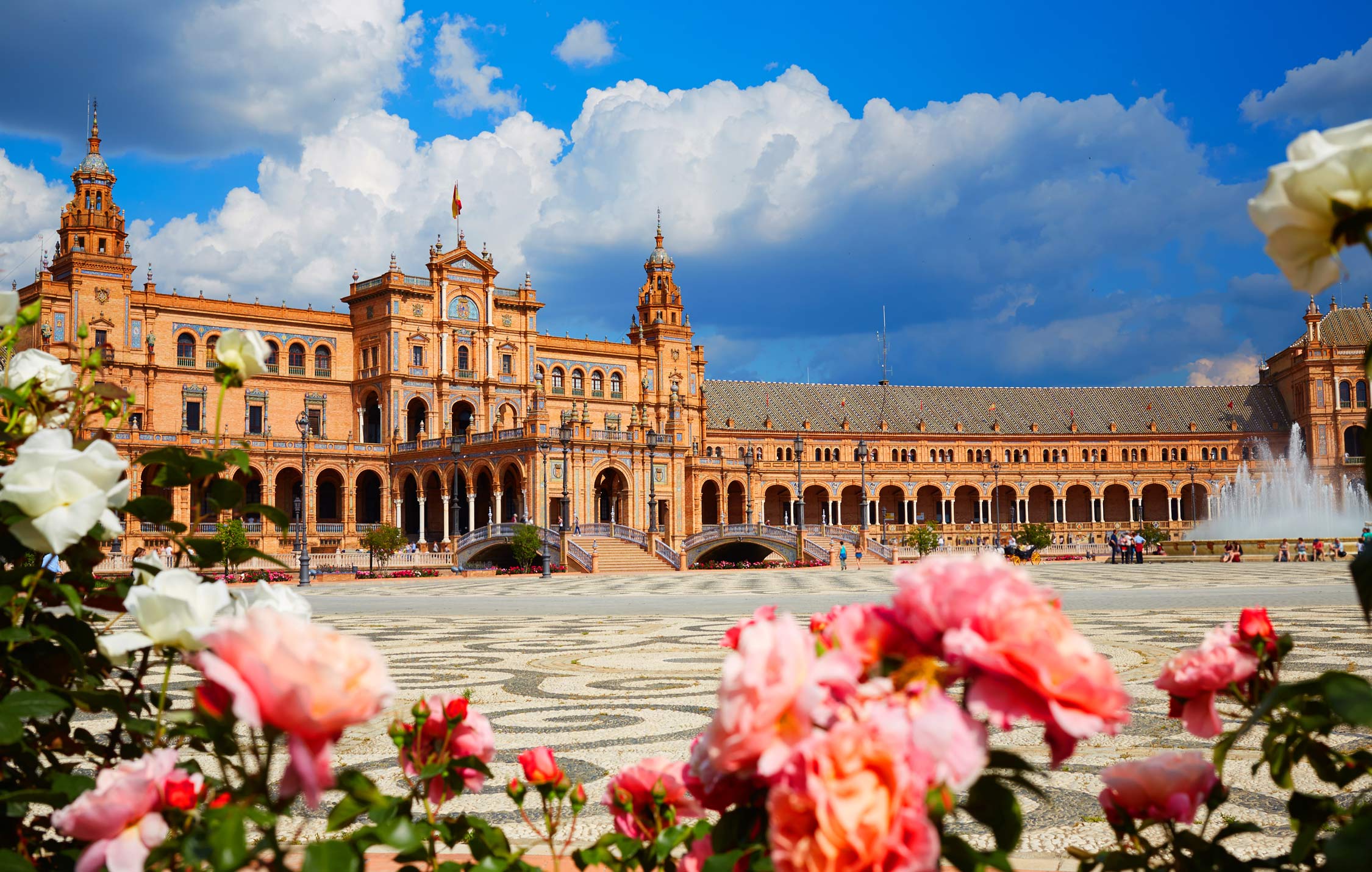 Plaza de España a Siviglia, Andalusia, Spagna
