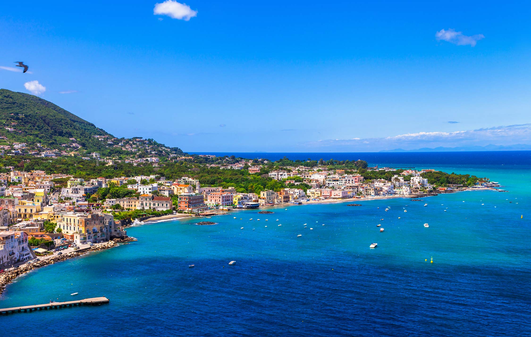 Veduta dall'alto del Castello Aragonese, Ischia