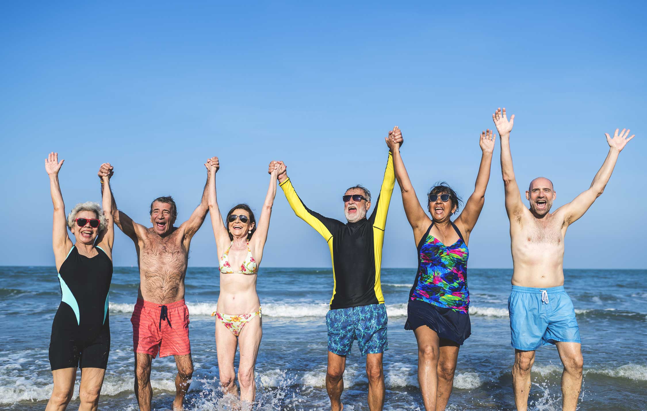 Amici in mare insieme a Villamarina di Cesenatico